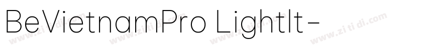 BeVietnamPro Lightlt字体转换